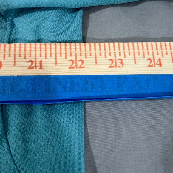 LULULEMON Polo Mens Size Large Golf Shirt Aqua Short Sleeve Performance Snap - Picture 10 of 13